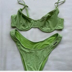 Blackbough Shimmer Green Bikini Set